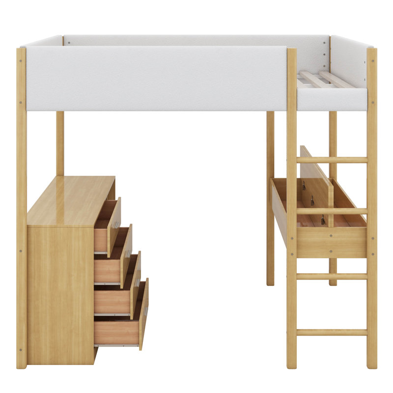 Lit en molleton Jamerious Teddy, Double, Naturel