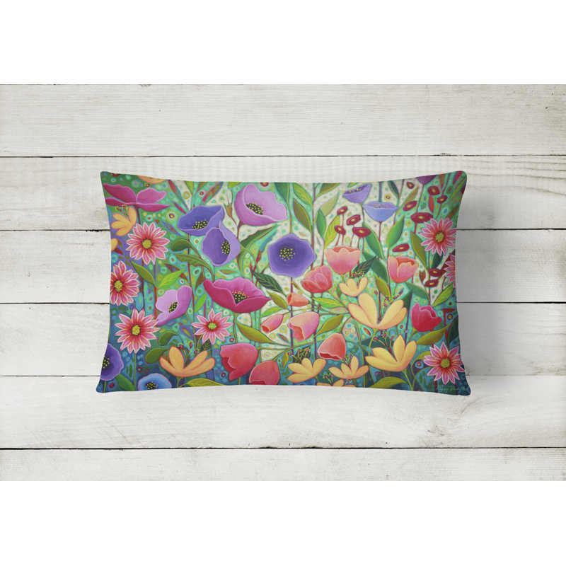  Housse et insert de coussin d'extérieur pour l'extérieur, Fleurs de jardin enchantées