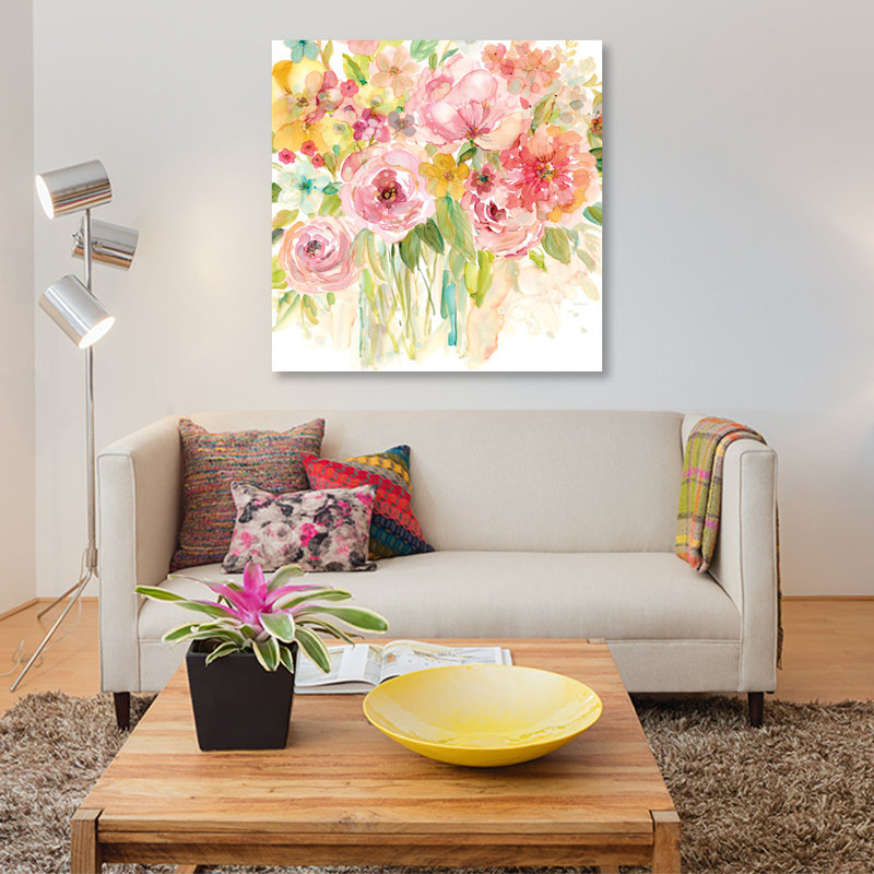 « nature de la joie », impression sur toile, H 18 po x l 18 po x P 1,5 po, Toile tendue, Pas de tapis