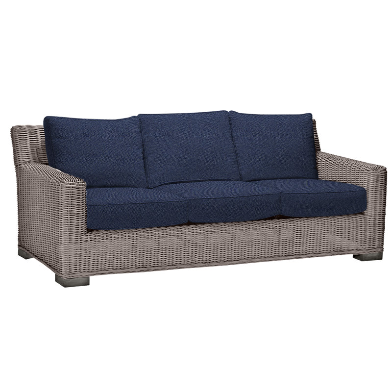 Canapé d'extérieur Rustic N-Dura, Welt, Indigo Intermix, Huître