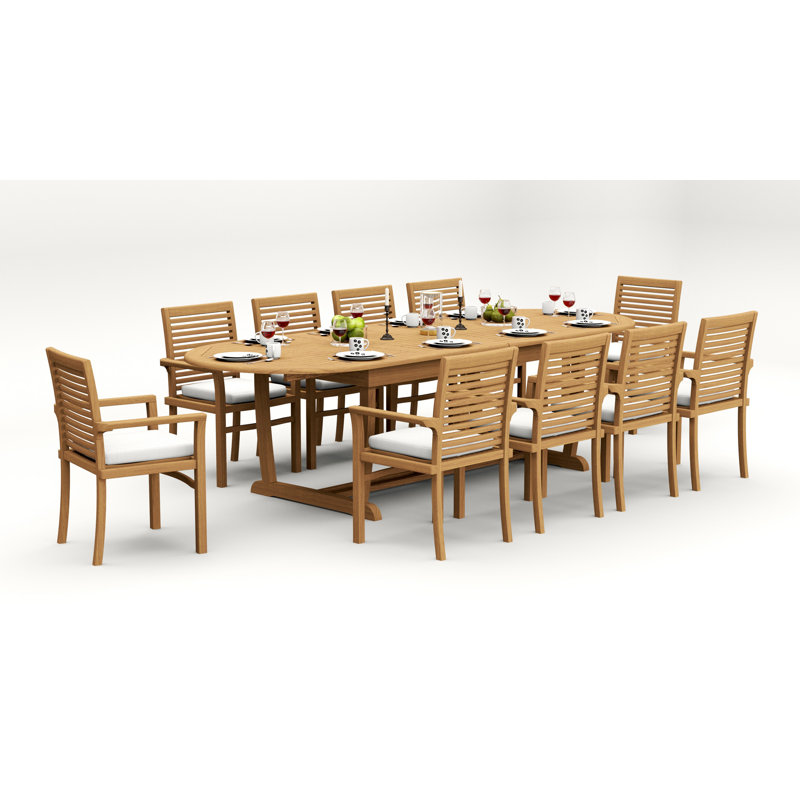 Mas Outdoor - Piece Teak Dining Set, 10