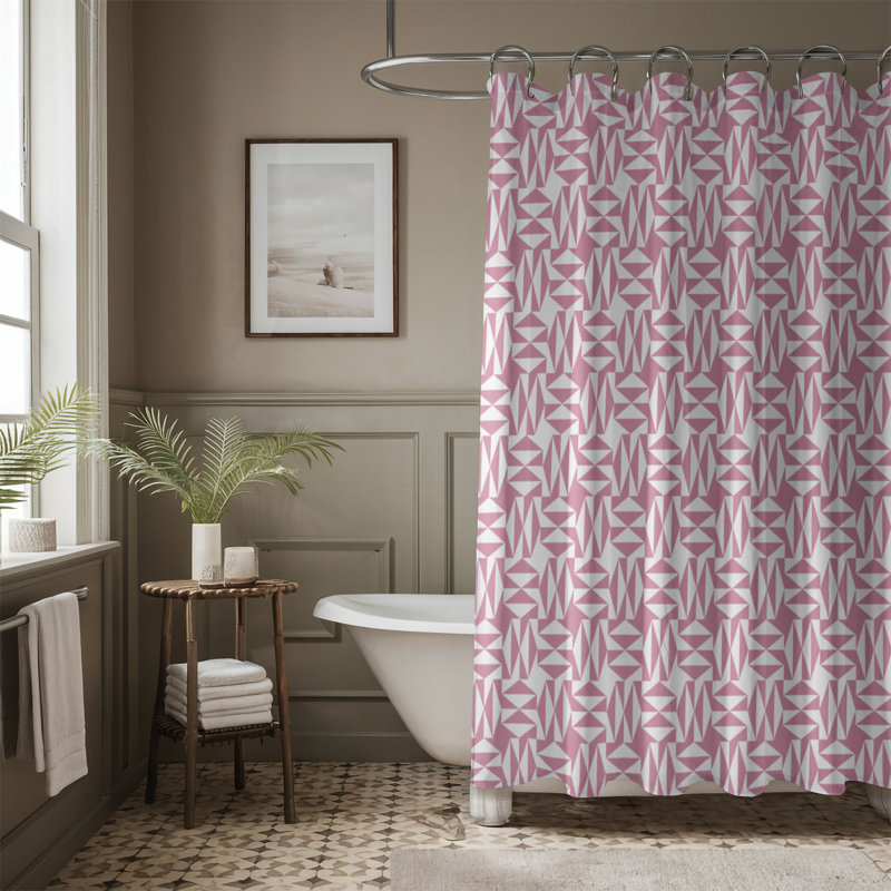 Rideau de douche 1 pièce Radiance, H 74 po x l 71 po, Rosé