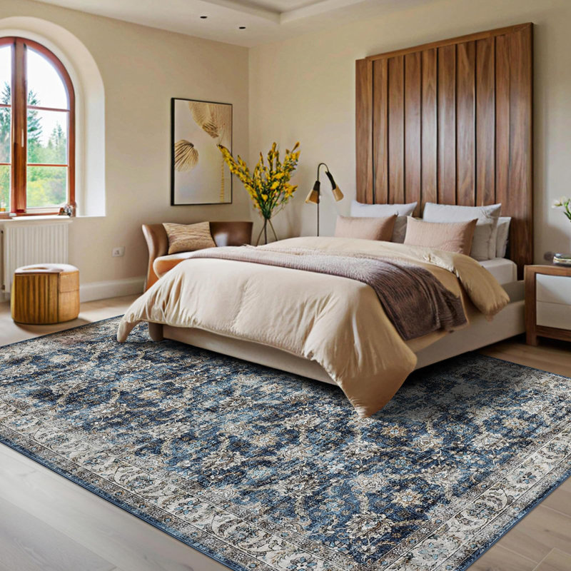 Abstract Area Rug, Rectangle 240 x 340 cm, Blue