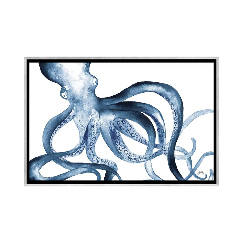 Print, Toile avec cadre argenté, Pas de tapis, H 26 po x l 40 po x 1,5 po