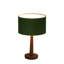  Lampe de table effilée en bois massif 18,5 "avec abat-jour rond en velours, lampe d'appoint moderne en bois véritable avec base E26 pour chambre à coucher et salon-1260446713