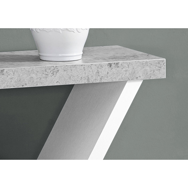 Accent Table, Console, Entryway, Narrow, Sofa, Gray/White