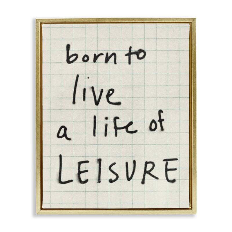 «Life of Leisure», art mural encadré flottant sur toile, design par Victoria Barnes, H 21 po x l 17 po