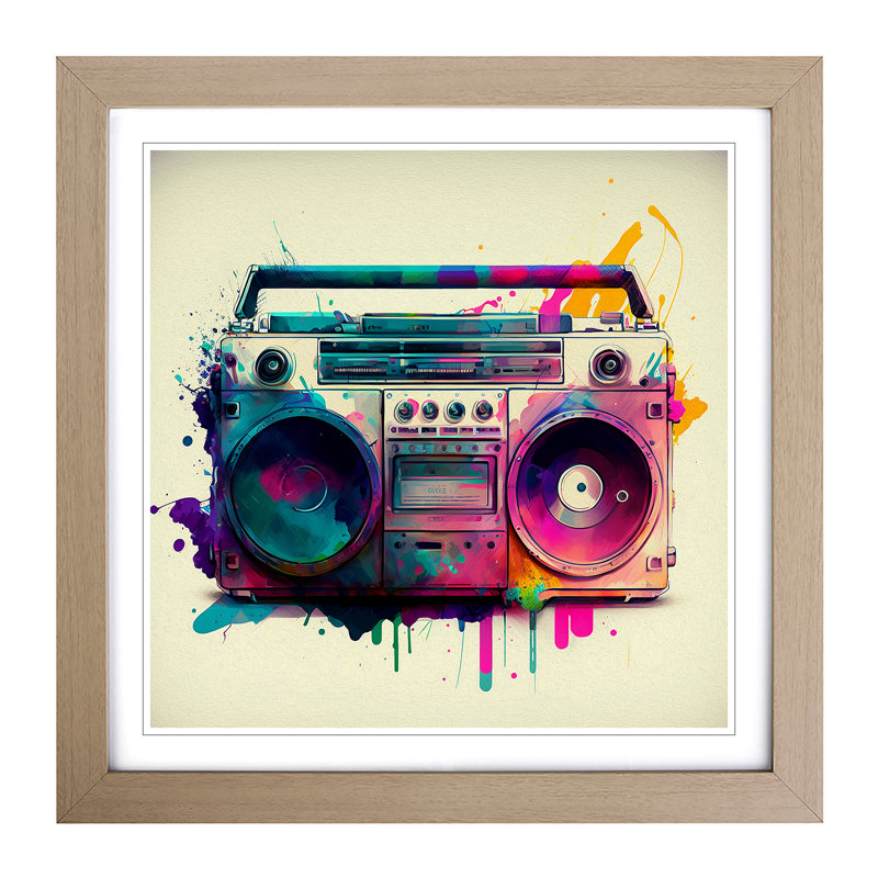 Single Picture Frame Print on Wood, Oak