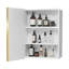 Armoire de salle de bain polyvalente avec miroir, murale ou encastrée pour une solution de rangement compacte et élégante.