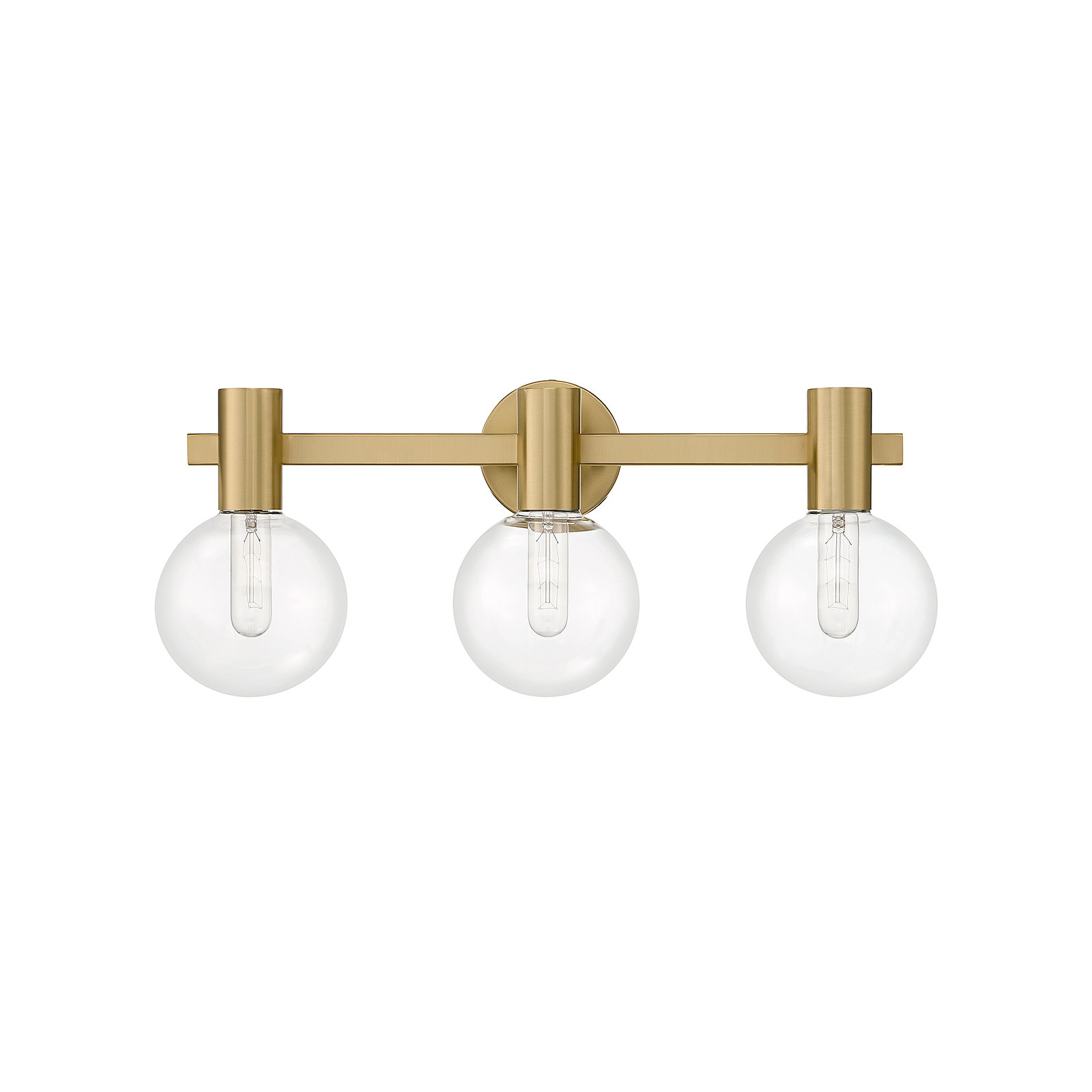Roelf 3 Light Transparent Bath Sconce, Gold