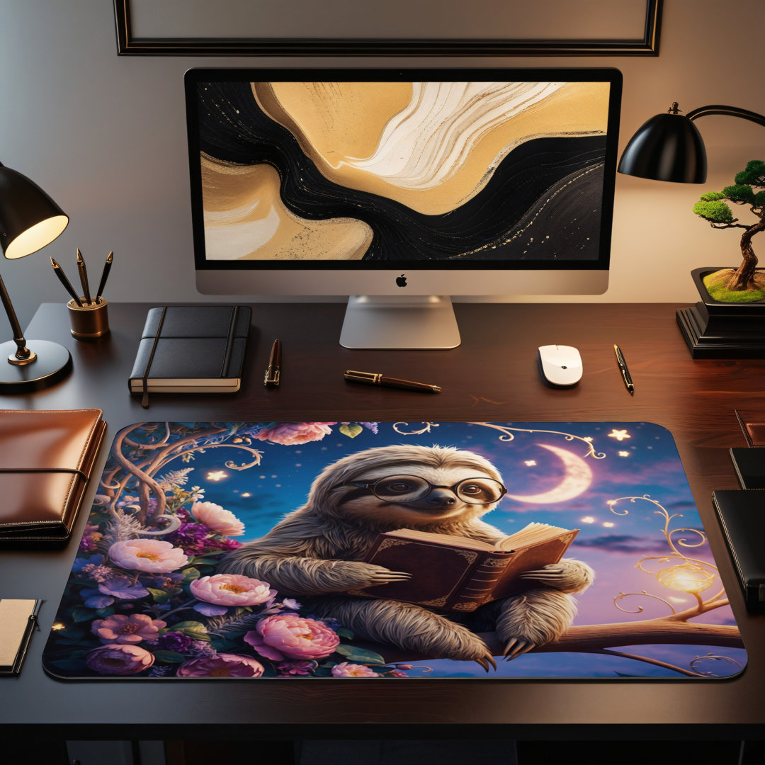 Magical Sloth Reading Desk Mat