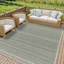 Dark Green Modern Outdoor Rug, Geometric Easy to Clean Rug For Patio, Balcony, Decks & Garden-1114692875