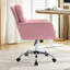 Chaise de bureau en cuir synthétique rose-383849813