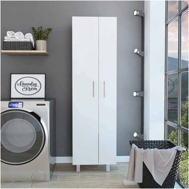 Halifax 2-Door Rectangle Closet Pantry White