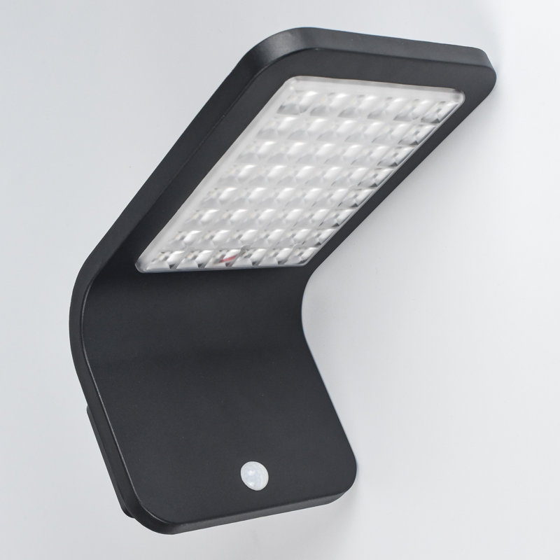 Matte Black 14.4cm H Solar Powered Integrated LED Outdoor Sconce