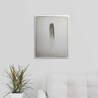 Black And White Feather " Feather II Black And White " by Debra Van Swearingen