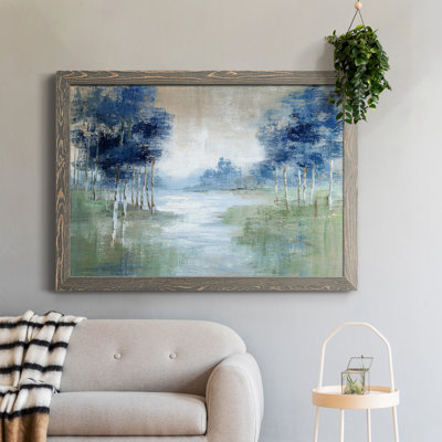 Birch River - Peinture sur toile encadrée