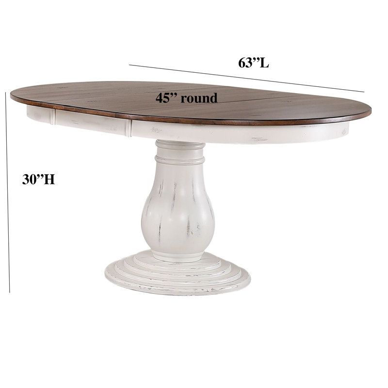 7-Piece Round Extendable Wood Dining Set | Wayfair
