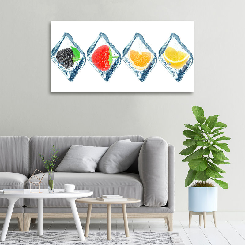 Fruit In Cubes - Wrapped Canvas Print