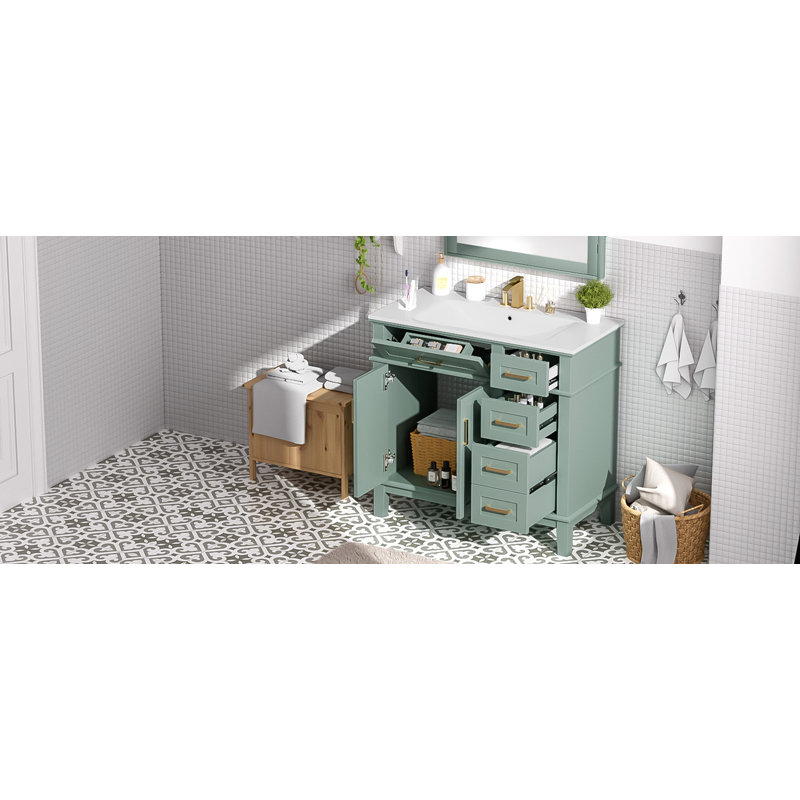 Meuble-lavabo moderne 36 "avec lavabo en céramique