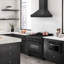 Hotte de cuisine en acier inoxydable noir ZLINE de 30 po avec poignée en acier inoxydable noir ZLINE