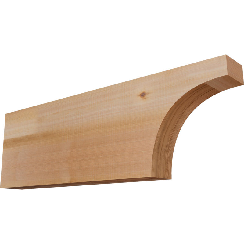 Queue de chevron lisse Huntington, Cèdre rouge, 10"H x 3 1/2"W x 32"L