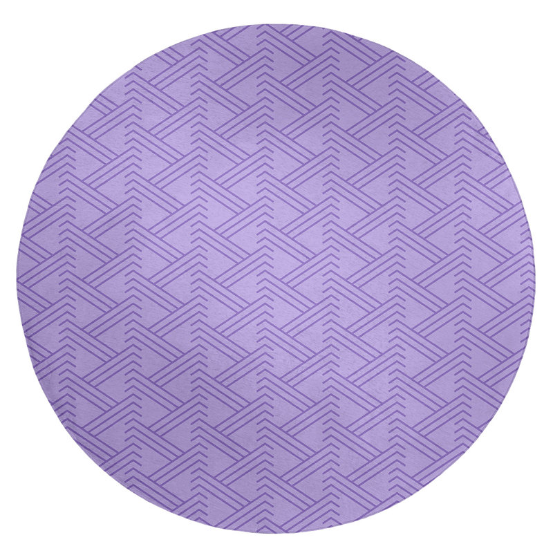 Chenille Geometric Indoor Rug, Round 5'