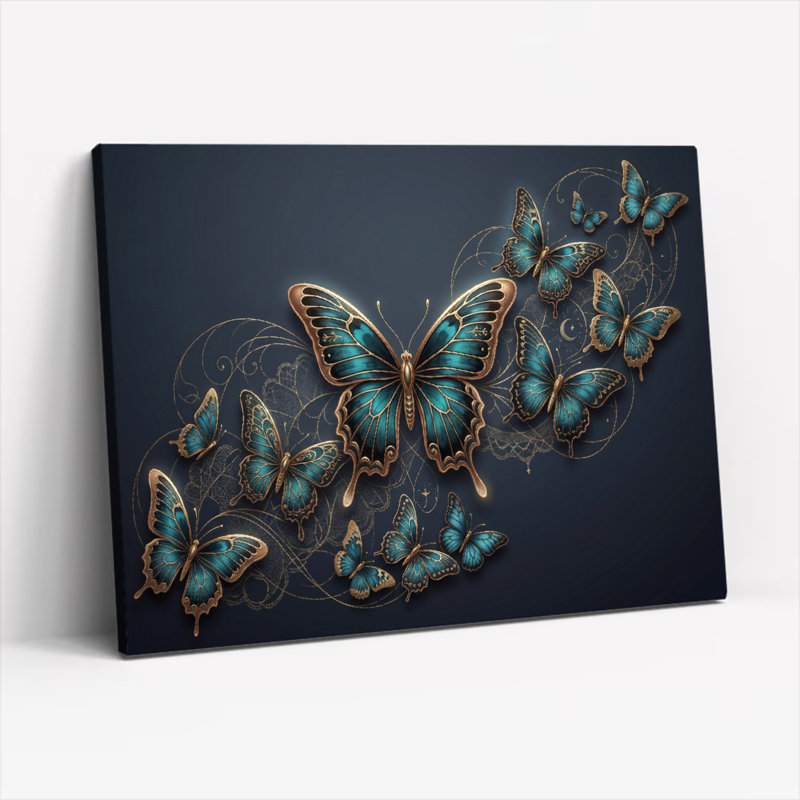 Ensemble de 1 tableau sur toile papillon, H 16 po x l 24 po, Wrapped Canvas