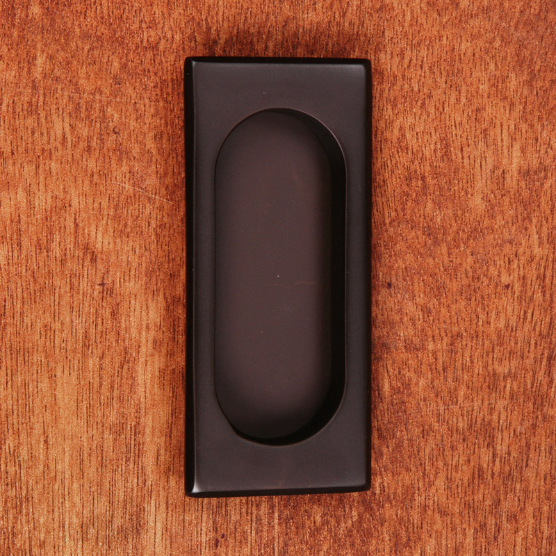 Poignée encastrée rectangulaire épaisse série CF, Bronze huilé