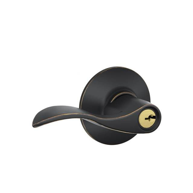 Ensemble de serrure à pêne dormant complet Accent, Bronze vieilli, Clé identique, Oui