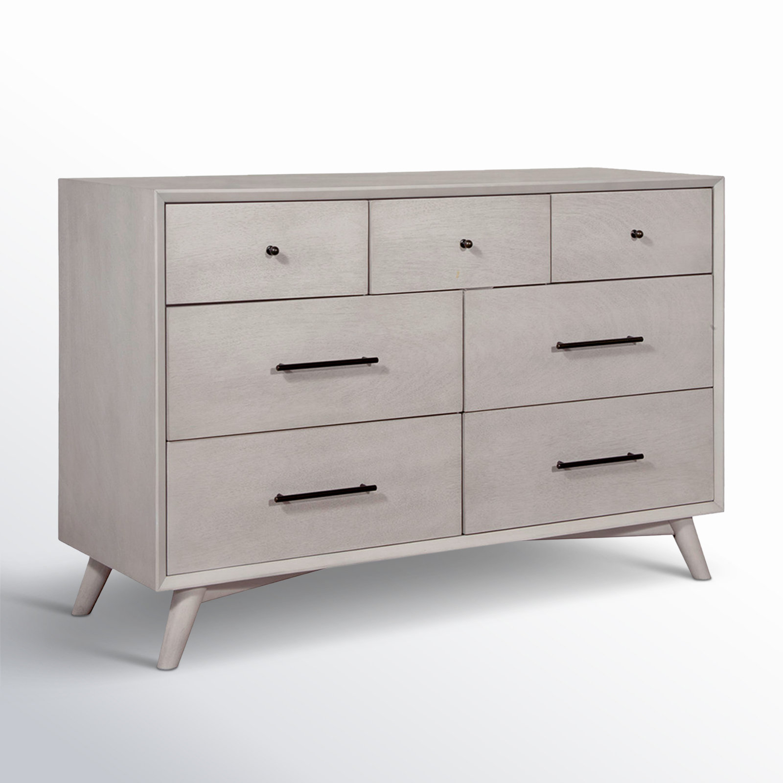 Williams 56" Mahogany Dresser, Gray