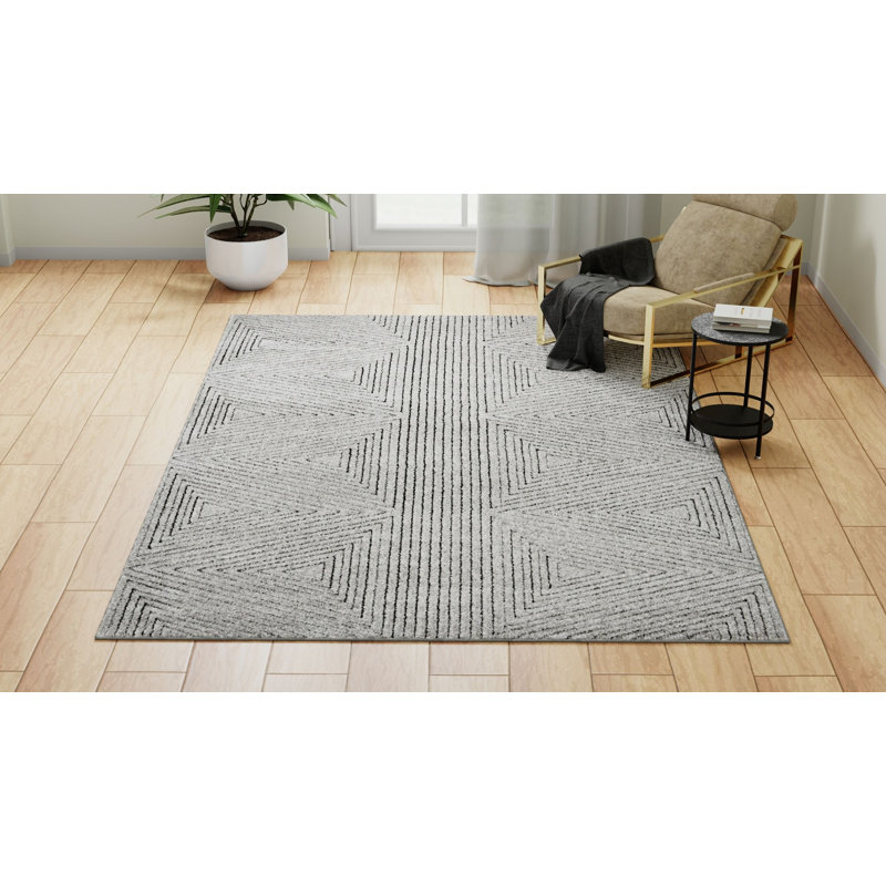 Tapis intérieur / extérieur N Peace, Rectangulaire 8 pi x 10 pi