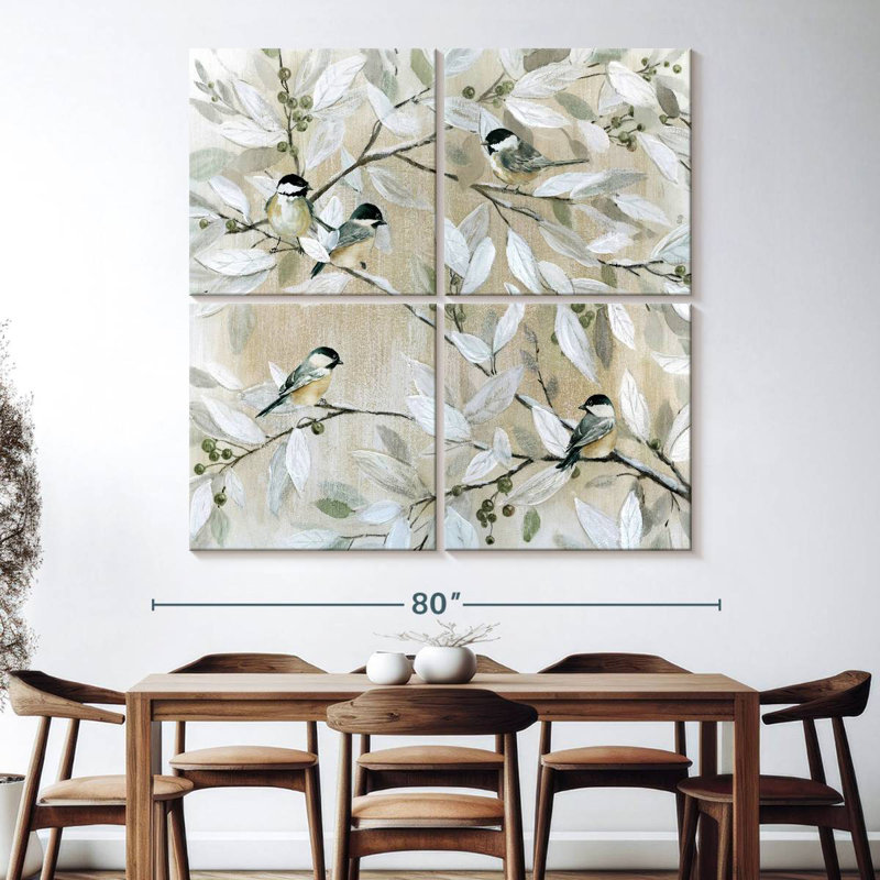 Brampt Spring Chickadees, 74" H x 74" W