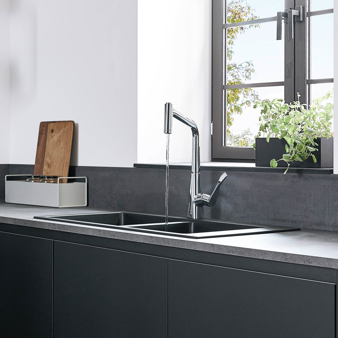 Hansgrohe Metris M71 Einhebel-Küchenarmatur 320, Ausziehbrause, 2 Strahlarten