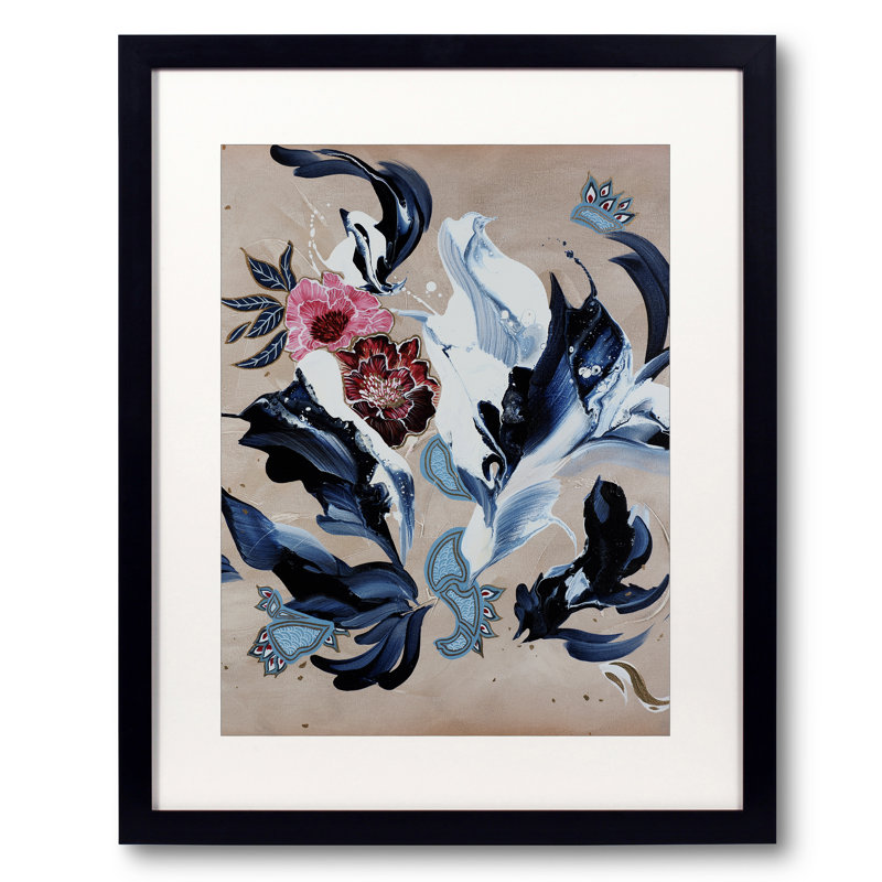 Blue Provenance Print by Novi Lim, Black Framed Paper, 20" H x 16" W