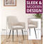 Beaury Fabric Armchair in Cream