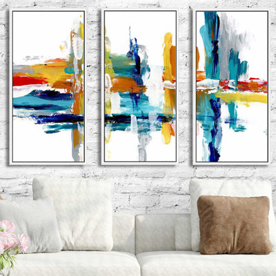 "Captive Color III" par Katrina Craven, reproduction sur toile flottante 3 pièces