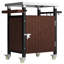 Chariot extérieur pour barbecue avec plateau imperméable - Roues de service mobiles et crochets de rangement pour table en acier inoxydable