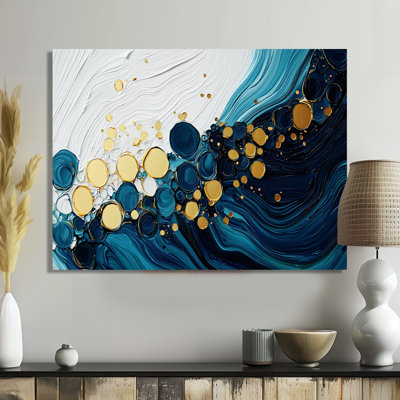 «Abstract Aqua Pulse Of The Ocean V», art mural abstrait en métal, reproduction d'art moderne en métal