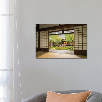 Traditional Japanese Tatami Room at the Kennin-Ji Temple, Gion, Kyoto 1 Piece Wrapped Canvas Wall Art