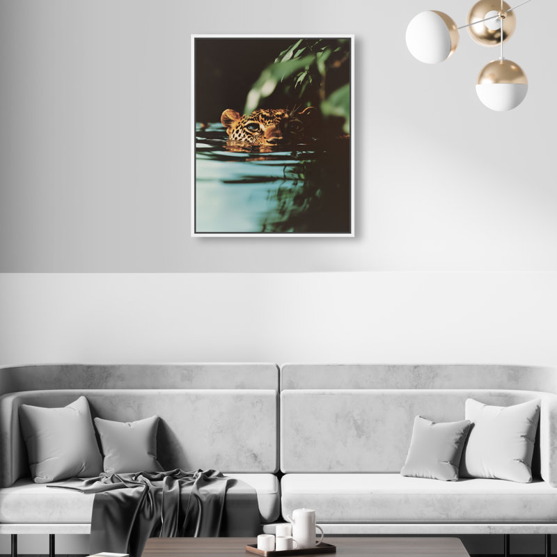 Jungle Watcher II Print by Oliver Gal, 17"H x 21"W, White Floater Frame