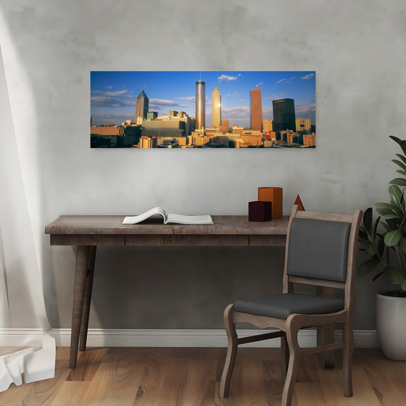 Atlanta Georgia USA 1 Piece Wrapped Canvas Panoramic Wall Art, 30.48 cm H x 91.44 cm W