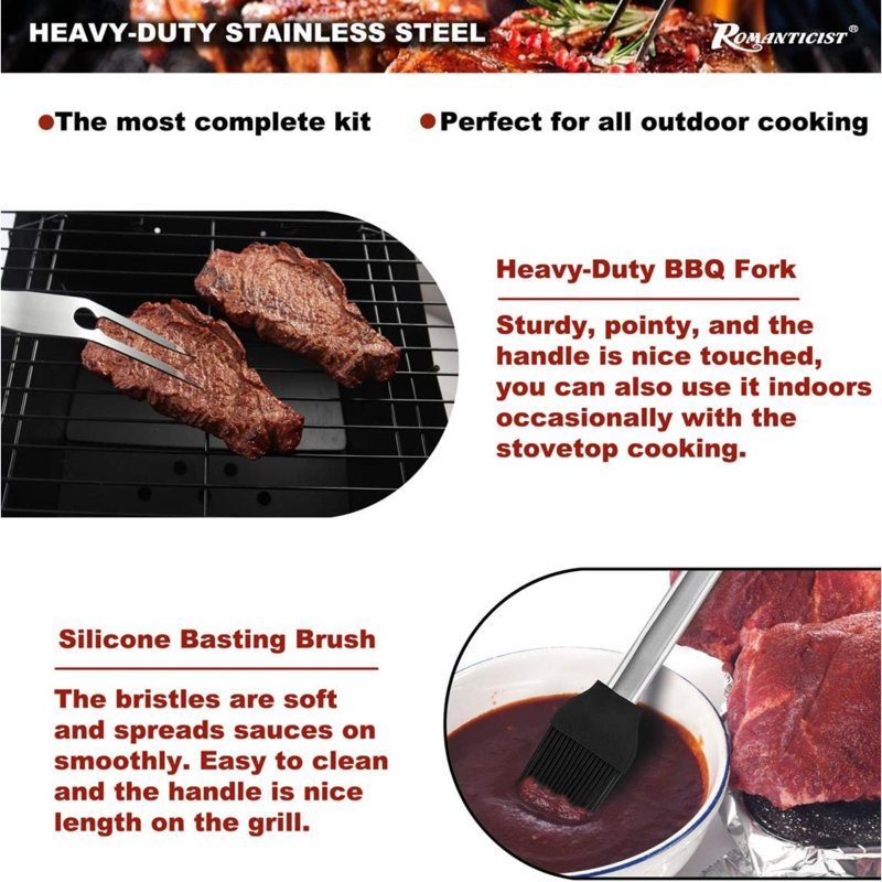 Ensemble d'outils de cuisson antiadhésifs en acier inoxydable