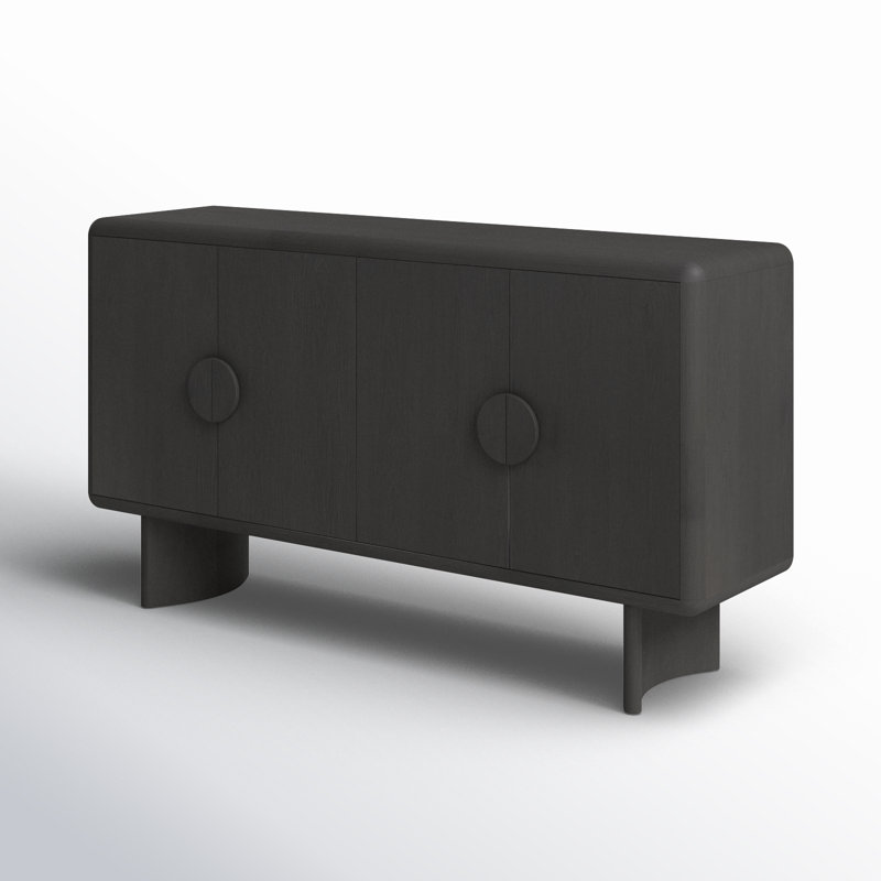Circa 64" Curved Leg Sideboard, Black