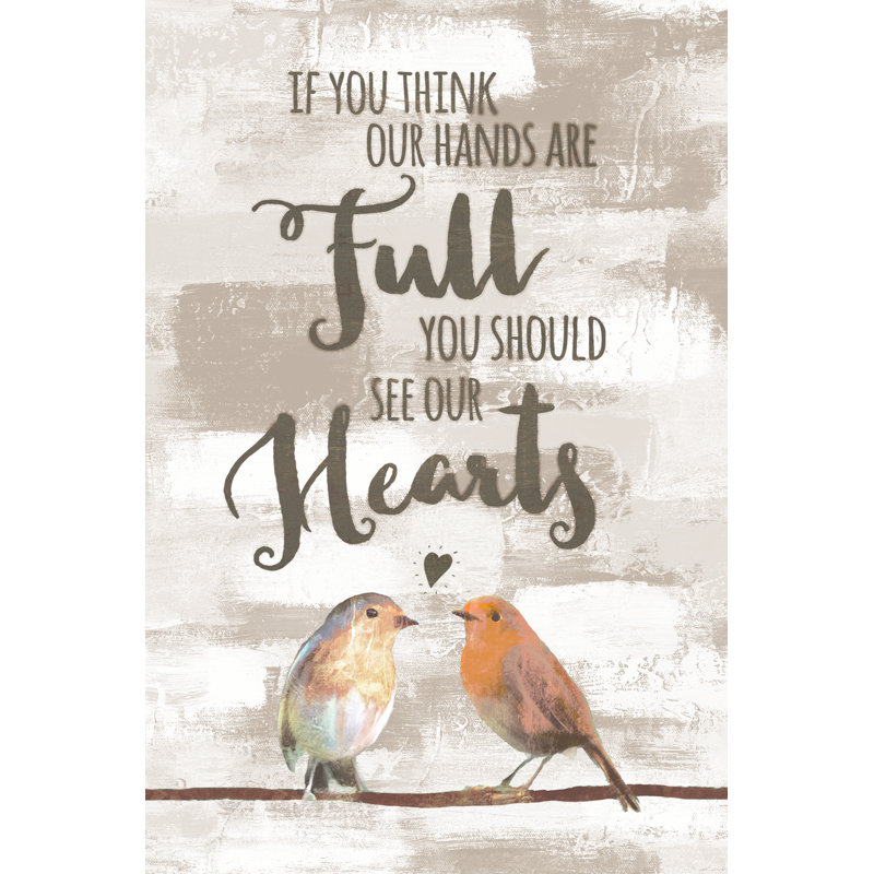 Bird Hearts - Wrapped Canvas Print, 46cm H x 30cm W x 3.8cm D