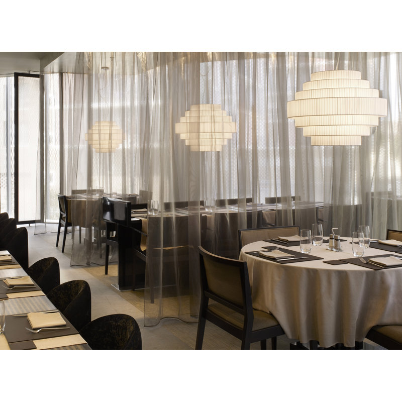 Mos Novelty Chandelier, Cream Translucent Ribbon