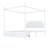 Queen Size Metal Canopy Platform Bed With Upholstered Headboard And Two Storage Drawers