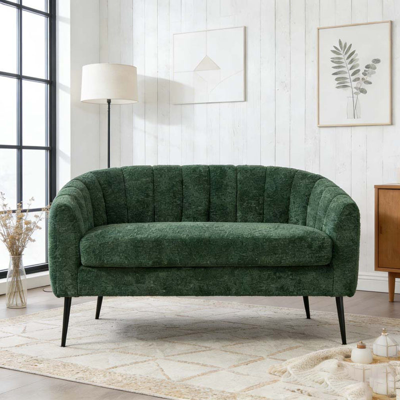 Canapé d'appoint 50,5 po en chenille, Vert