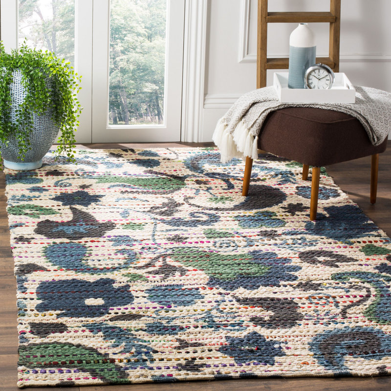 Tapis oriental en coton tissé à la main Veropeso Cedar Brook, Rectangle 4 pi x 6 pi