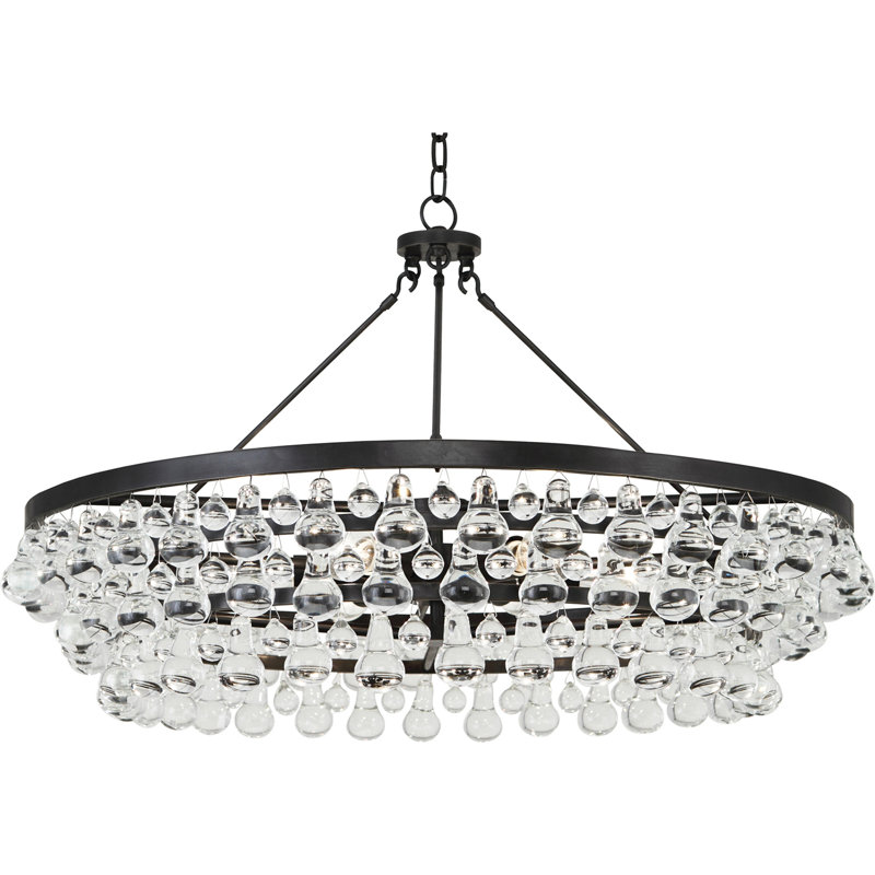 Bling 6 - Light Chandelier, Deep Patina Bronze